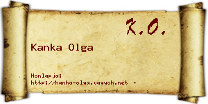 Kanka Olga névjegykártya