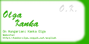 olga kanka business card